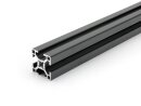 Profilo in alluminio nero 30x30 L tipo B asola 8 leggero  100mm