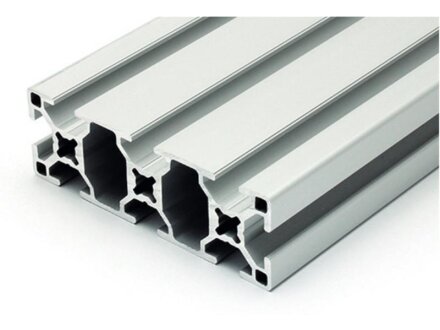 Perfil de aluminio 30x90 L tipo B ranura 8 ligero, plata  100mm