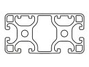 Design Aluminiumprofil 40x80 L 2 Nuten v. I Typ Nut 8 Alu Profil - Standardlänge
