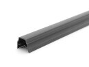 Afdek- en randprofiel zwart I-type sleuf 8 lengte 0,5m