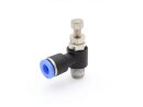Angle flow control valve JSC 06-02, R 1/4 inch, 6mm