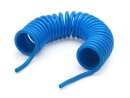 Spiral air hose polyurethane 8mm, 5m long, blue