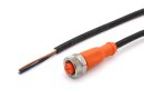 Sensor cable M12, 5m long, straight