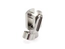 Clevis with spring loaded pins, ISO-Y + joint clip 40, M12x1,25
