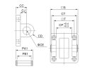 Brida giratoria para cilindro ISO, ISO-CB 40