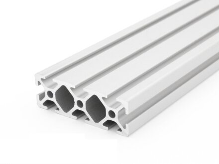 Perfil de aluminio 20x60 L tipo I ranura 5 ligero, plata