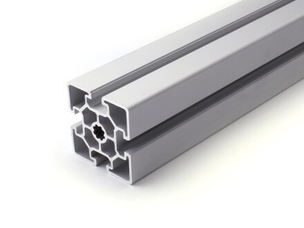 Perfil de aluminio 60x60 L tipo B ranura 10 ligero, plata