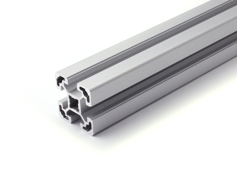 Aluminiumprofil 40x40L B-Typ Nut 10 silber eloxiert Alu Profil bis 2m leicht 