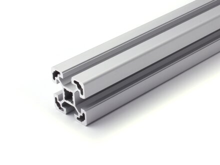 Perfil de aluminio 40x40 L tipo B ranura 10 ligero, plata  1000mm
