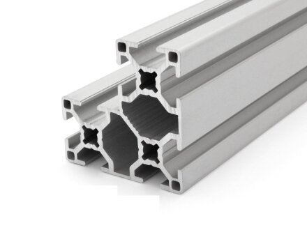 Aluminium profiel 30x60x60 L B type groef 8 licht zilver alu