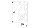 Profilo in alluminio 40x20L-2N I tipo con scanalatura 5,...