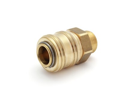 Quick coupling, brass G1 / 4 outside