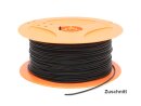 Cable H07V-K, negro, 1,5qmm, anillo, longitud 1 metro