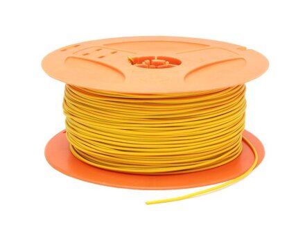 Kabel H05V-K, geel, 0,75 mm, ring, lengte kan worden geselecteerd