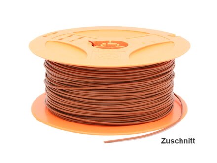 Cable H07V-K, marrón, 1,5qmm, anillo, longitud 1 metro