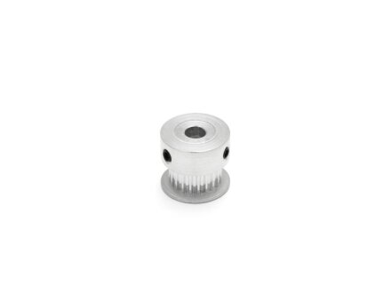 Timing pulley T2,5 6mm wide - 20 teeth, bore 5.00mm H7 with clamping screws