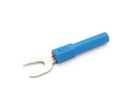 Lug 7.2 mm, with 4mm banana socket, unit 10 pieces, color blue