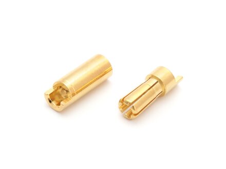 Goldkontaktstecker 5.5mm slit, 1 pair