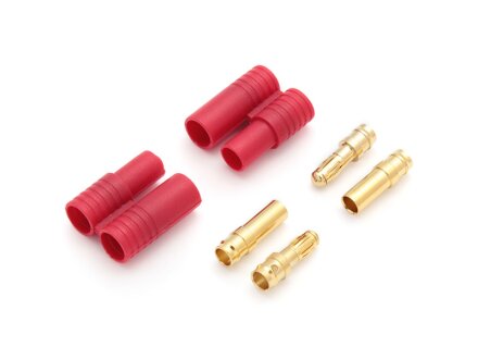 Goldkontaktstecker 3.5mm with housing 2-pole (2 housing 4 contacts)