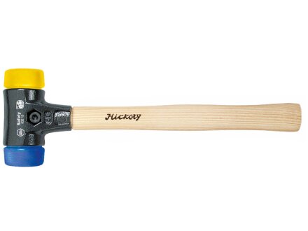 Safety soft-face hammer, blue / yellow. SAFETY