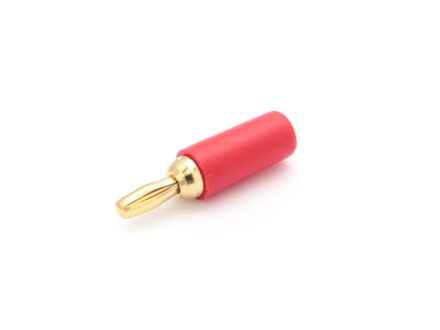 Banana 2.5mm gold plated, red