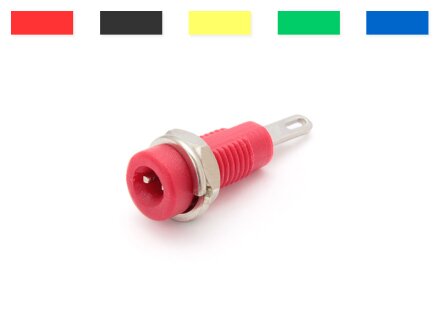 Mounting socket 2mm, solder tail, color selectable