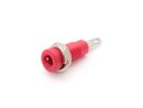Mounting socket 2mm, solder tail, red