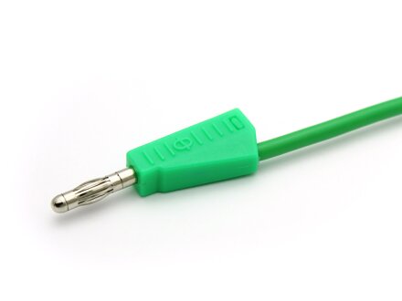 cable de laboratorio con apilables 4mm plátanos conectores 0,25m 1qmm JBF verde Messleitung