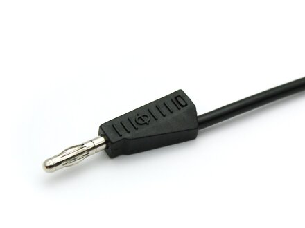 Cable de prueba, cable de laboratorio con clavijas banana apilables de 4 mm, 2 metros 1qmm JBF, negro