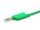 Cable de prueba, cable de laboratorio con clavijas banana apilables de 4 mm, SIL de 1 metro y 2,5 mm, verde