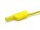 Veiligheidsmeetleiding, laboratoriumkabel met stapelbare 4 mm banaanstekkers, contactbeveiligd 0,25 meter 2,5qmm SIL, geel