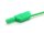 Safety test lead, test lead with stackable 4mm banana plugs, shock protected 0.25 meters 2,5qmm SIL, green