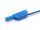 Safety test lead, test lead with stackable 4mm banana plugs, shock protected 0.25 meters 2,5qmm SIL, blue