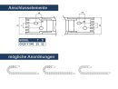 Cadena portacables CK 20, 40 mm de ancho, 326 mm / 400 mm (10 eslabones + elementos de conexión)