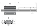 Linearwagen mit 4 kugelgelagerten Kunststoffrollen 100mm lang, LWK 6-24