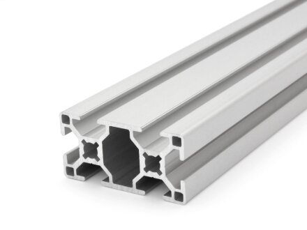 Perfil de aluminio 30x60 L tipo B ranura 8 ligero, plata  500mm