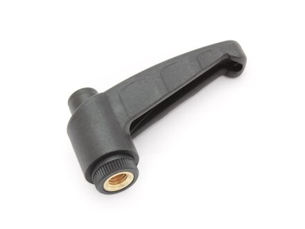 Adjustable clamping lever plastic with internal thread, size selectable