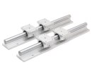 SET: 4x Linearlager TBR20UU / 2x Supported Rail TBS20, 200mm