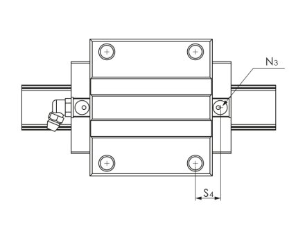 Linear guide rail + car HRC25-FL Recirculating ball bearing guide 