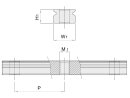 Guía lineal MRU 07 M, acero inoxidable - 150 mm