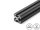 Aluminiumprofiel zwart 30x30L I-Type Groef 6, 0,94kg/m, op maat snijden van 50 tot 6000mm