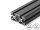 Perfil de aluminio negro 30x60L I tipo ranura 6, 1,68kg/m, corte de 50 a 6000mm