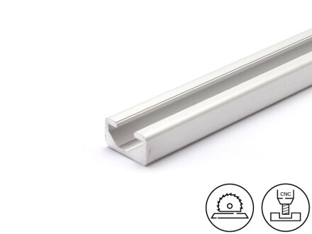 Profilé en aluminium 11x20L B Type avec rainure 8, 0,28kg/m, decoupe de 50 à 6000mm
