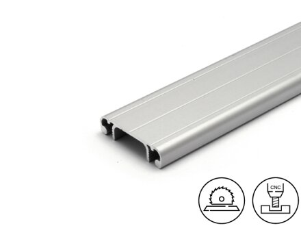 Aluminum cable duct cover 40mm, 0.31kg/m, cut 50-6000mm