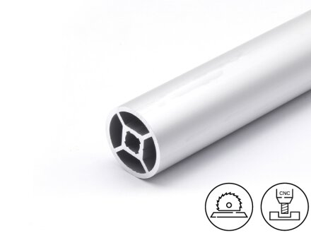 Aluminum tube D28 - B-type, 0.73kg/m, cut 50-6000mm