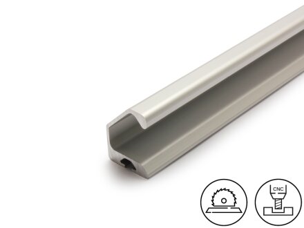 Aluminum handle strip profile I-type groove 5, 0.84kg/m, cut 50-6000mm