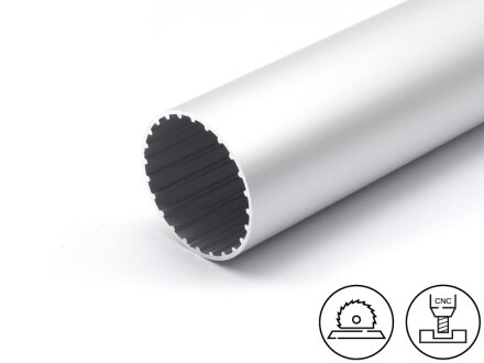 Aluminum tube D50, 0.76kg/m, cut 50-6000mm