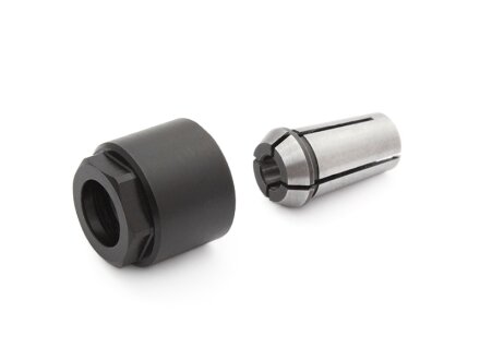 SET: collet and union nut - 6mm diameter