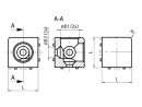 Cube connector 2D 30 B-type groove 8 x with mounting kit...