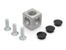 3D cube connector 30 B-type groove 8 x 3 with mounting kit M8x25